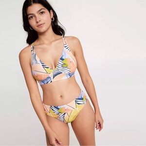 CALIA Women's Double Strap Triangle Bikini Low Support Swim Top